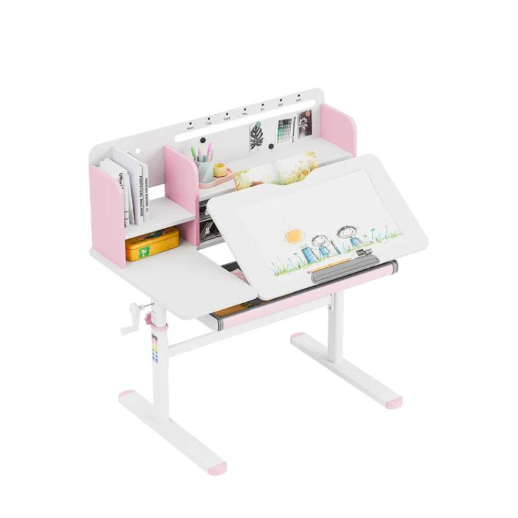 Dječji podesivi radni stol Study 5.7 Pink 100 cm