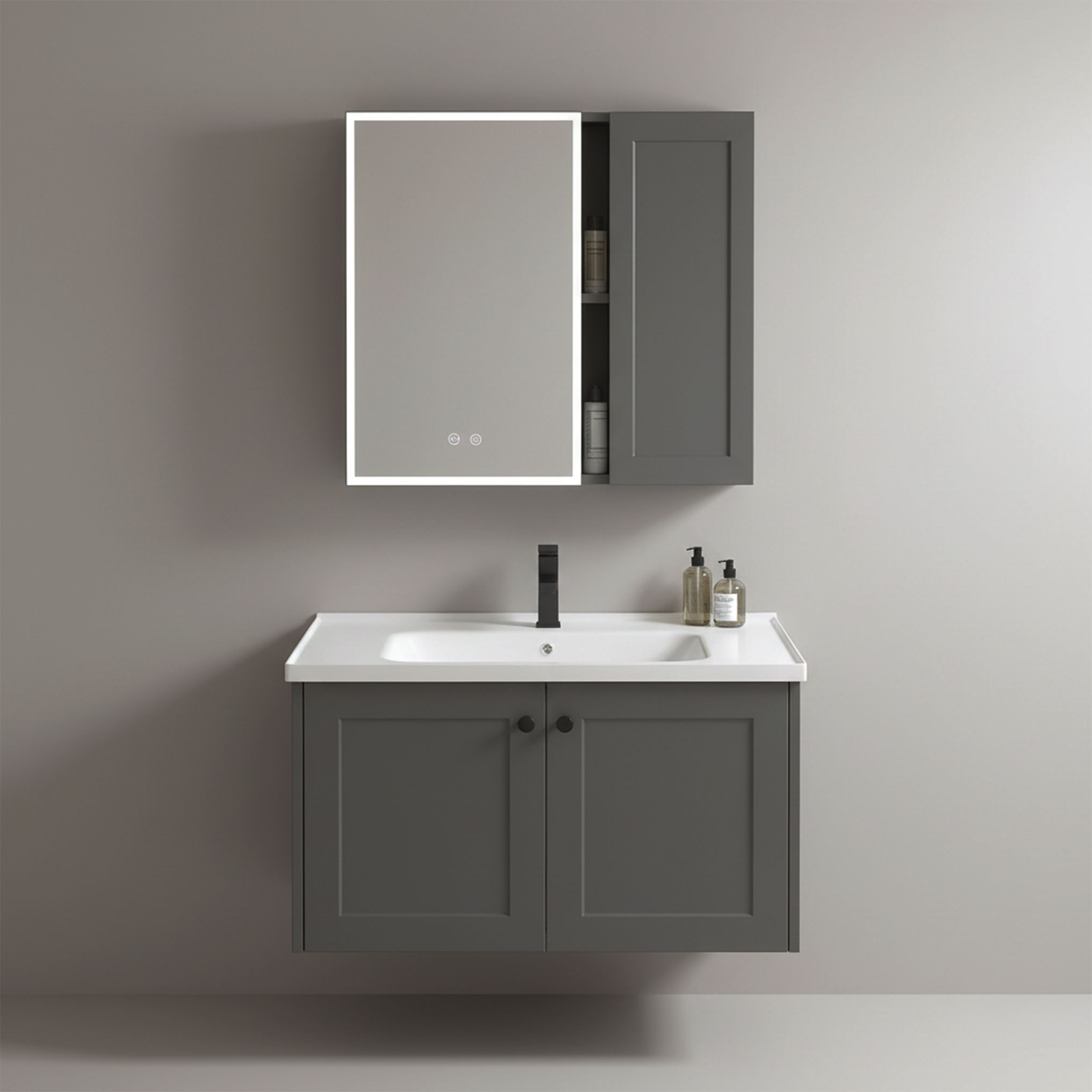 Set kupaonskog namještaja s umivaonikom Monti 60cm Grey