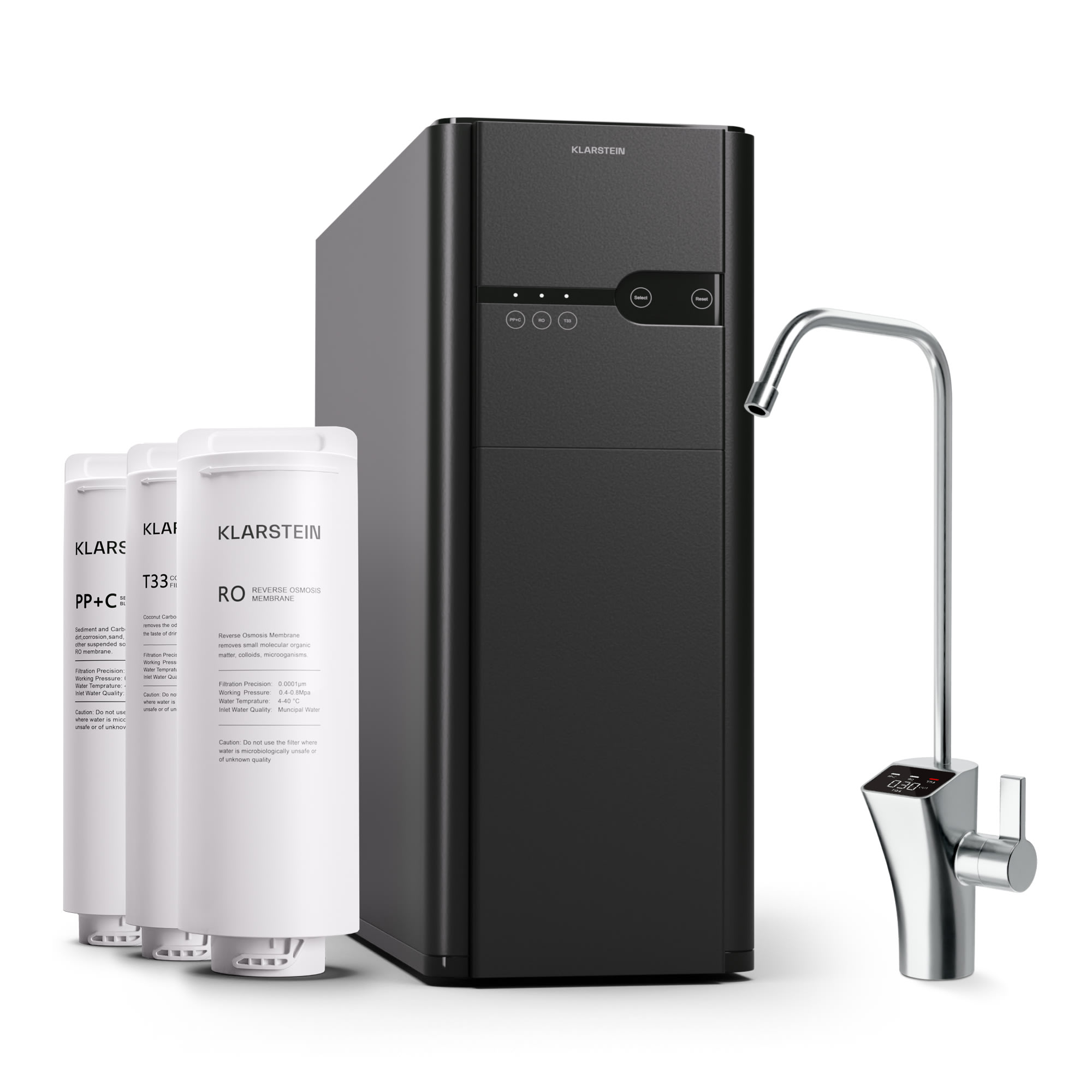 Klarstein PureFina 400, sustav filtracije, reverzna osmoza, 400 GPD / 1500 L/d