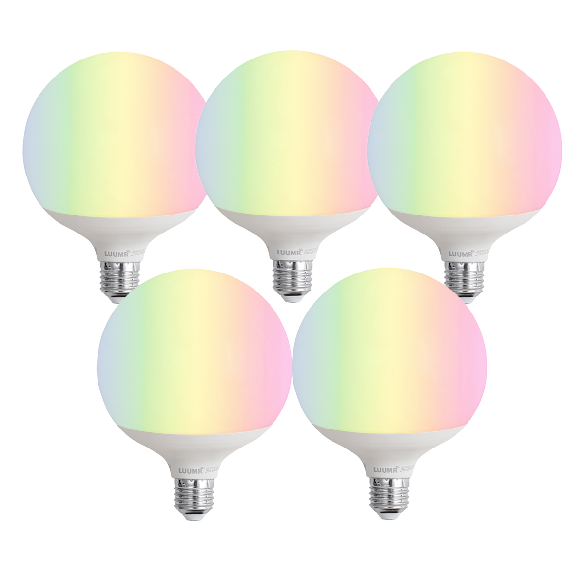 Set od 5 pametnih E27 LED žarulja G120 mat RGBW 9W 806 lm 2700-6500K