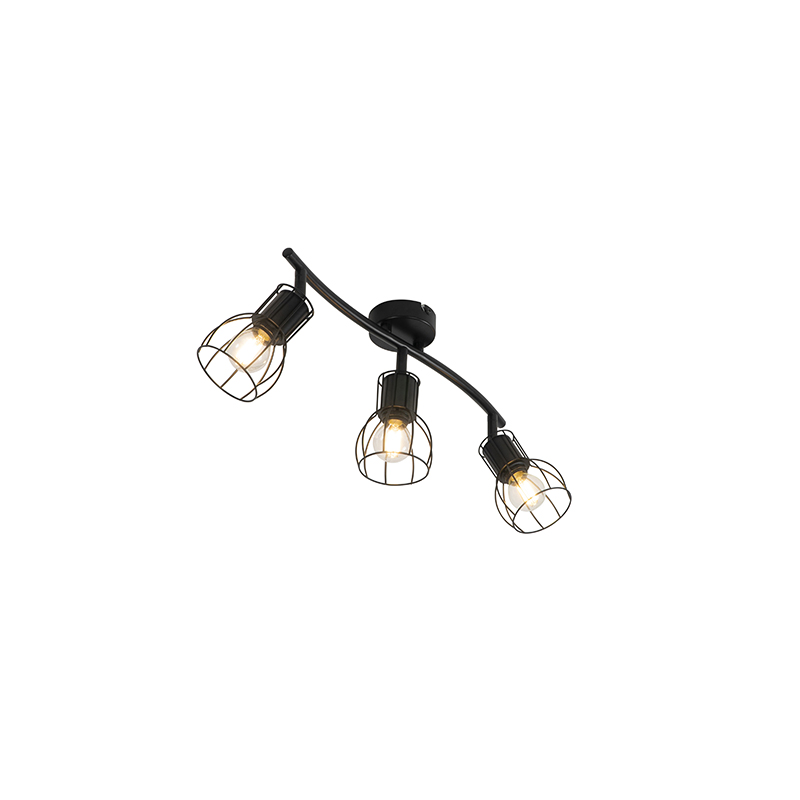 Moderna stropna svjetiljka crna 63 cm 3-svjetla podesivo - Botu