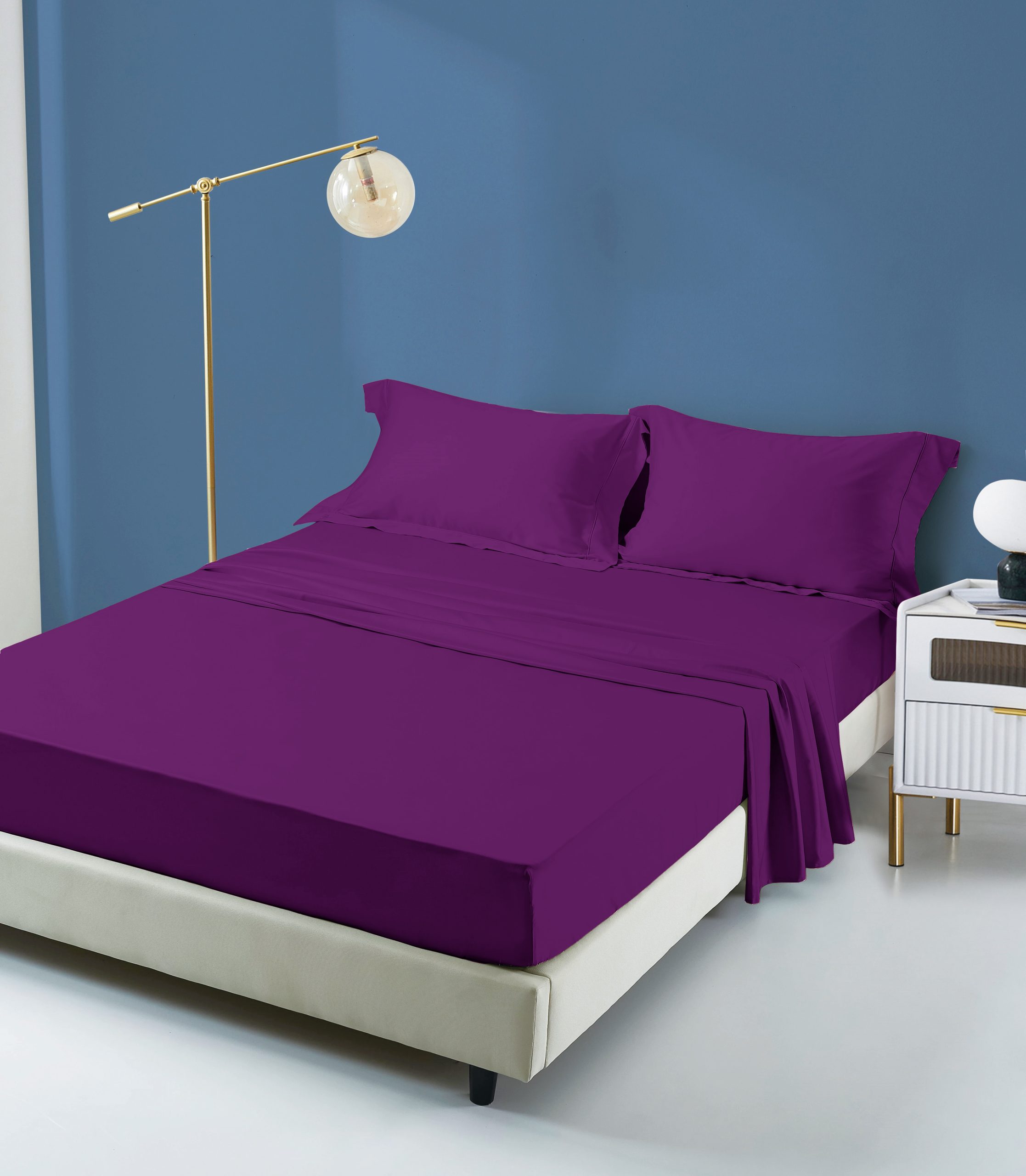 Pamučna plahta-LJUBIČASTA 200x220 cm +30cm