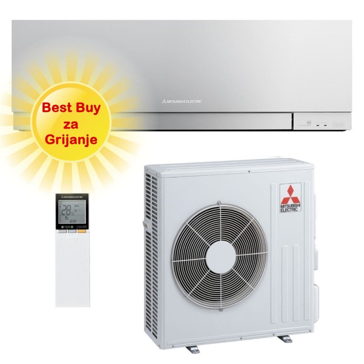Mitsubishi Electric Klima Uređaj 5Kw Msz-Ef50Vgks/Muz-Ef50Vg R32