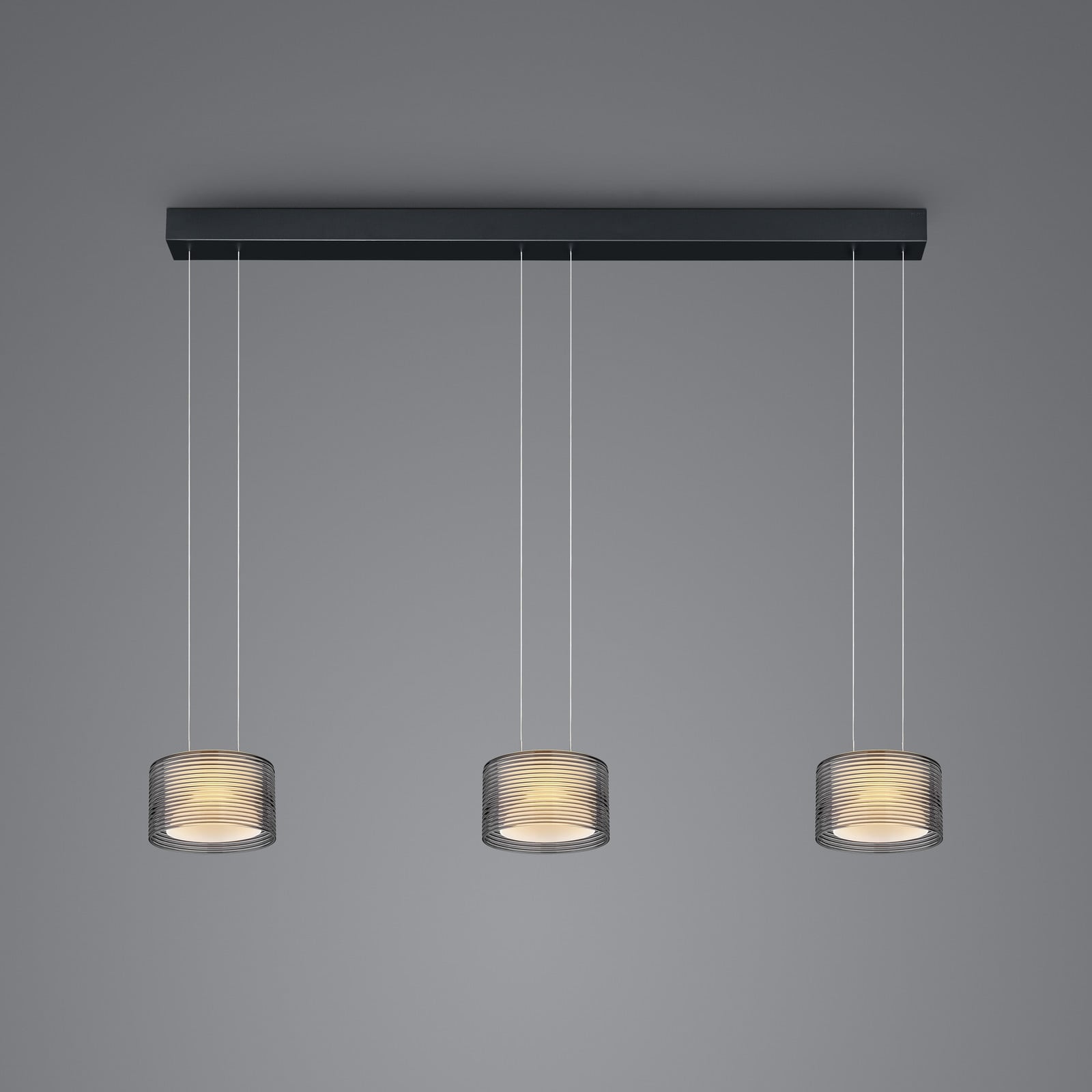 BANKAMP Grand Groove LED viseća svjetiljka, tri žarulje