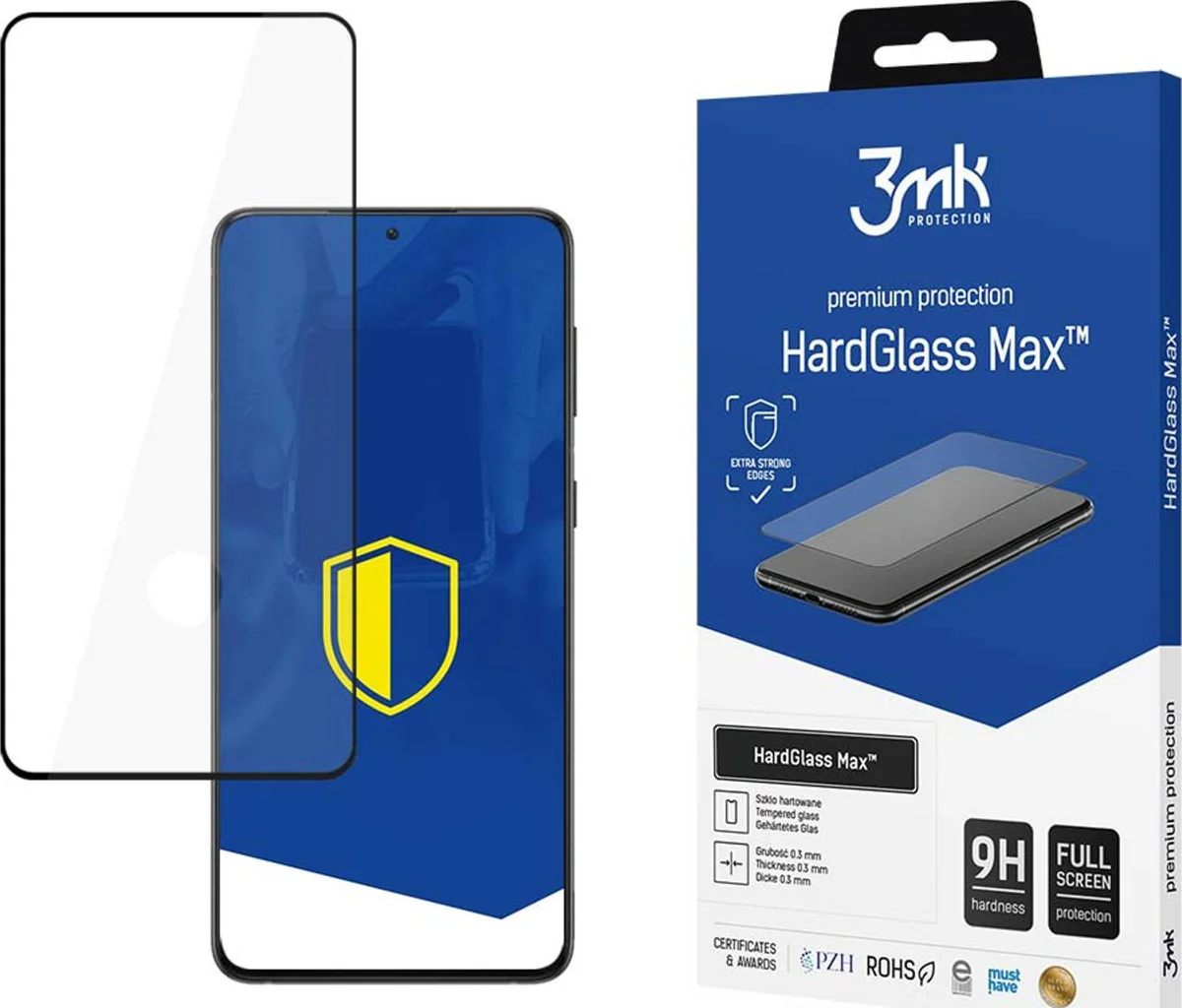 Zaštitno staklo 3MK HardGlass Max FP Samsung G991 S21 black, FullScreen Glass 