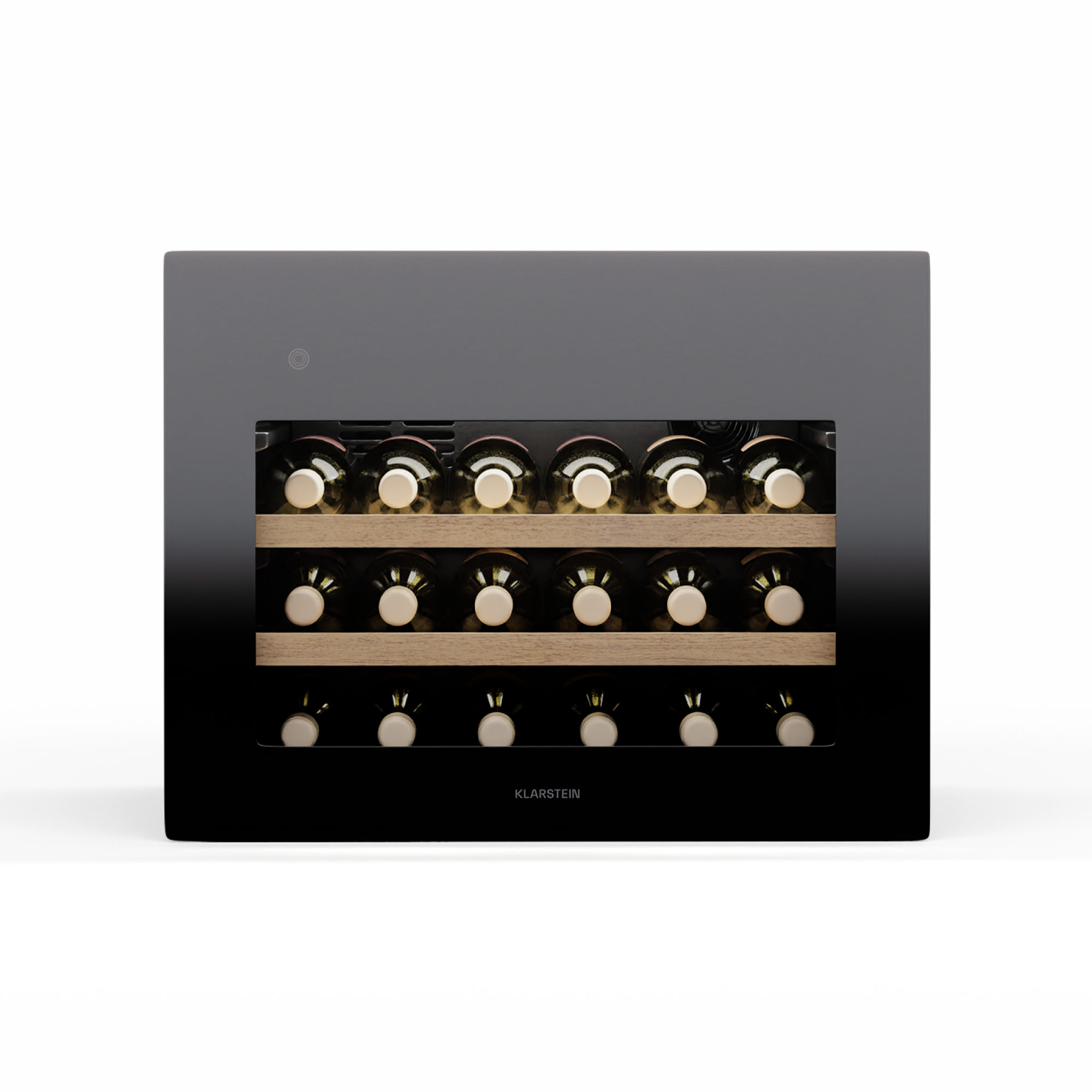Klarstein Rhone 28 Uno hladnjak za vino, 28 boca, LED kontrola, pritiskom na otvaranje, tihi