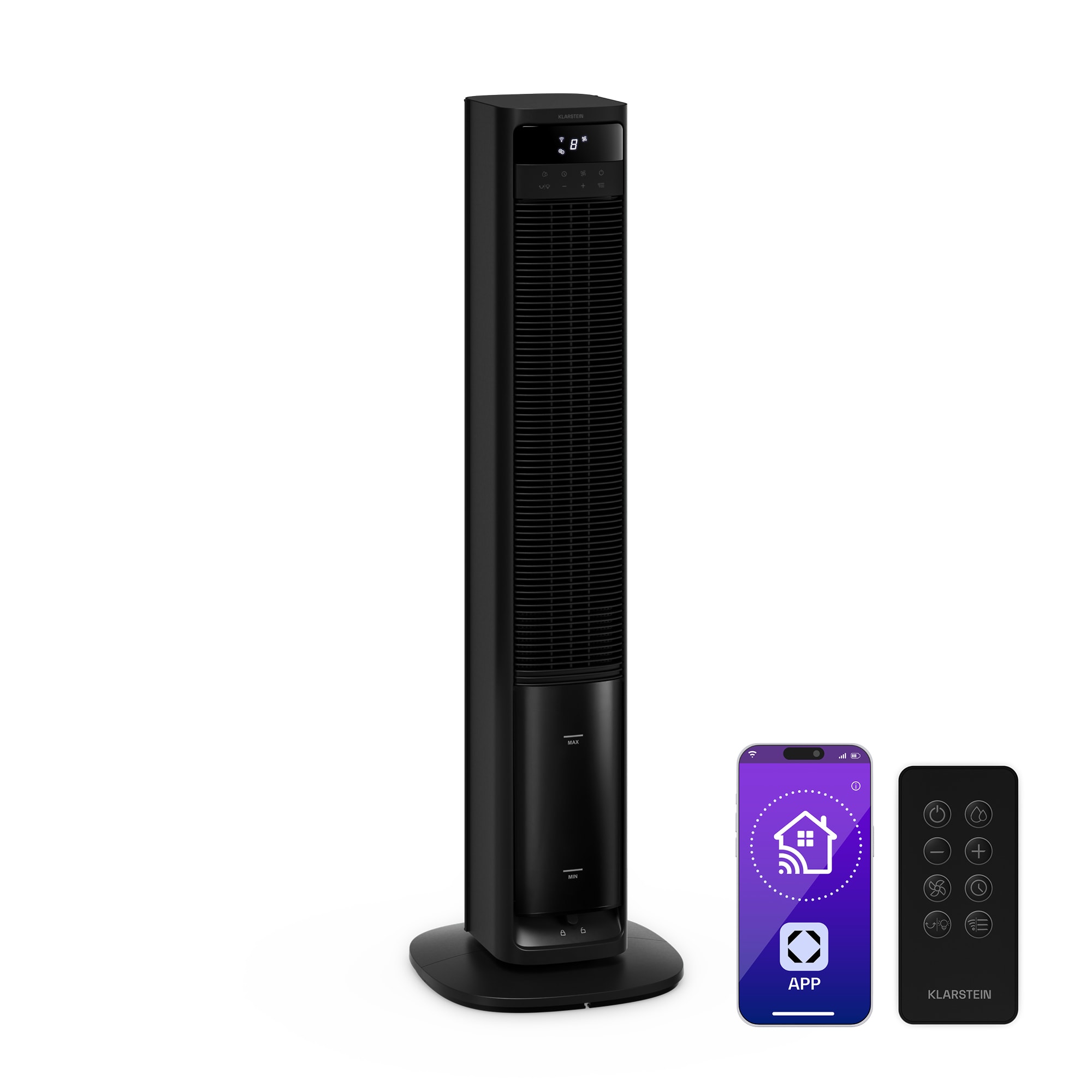 Klarstein Mistral inteligentni rashlađivač zraka s vodenim hlađenjem | 365 m³/h | 4L | 35 m² | 3 načina rada | 36 W