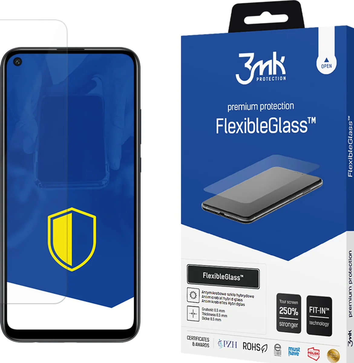 Zaštitno staklo 3MK FlexibleGlass Huawei P40 Lite E Hybrid Glass