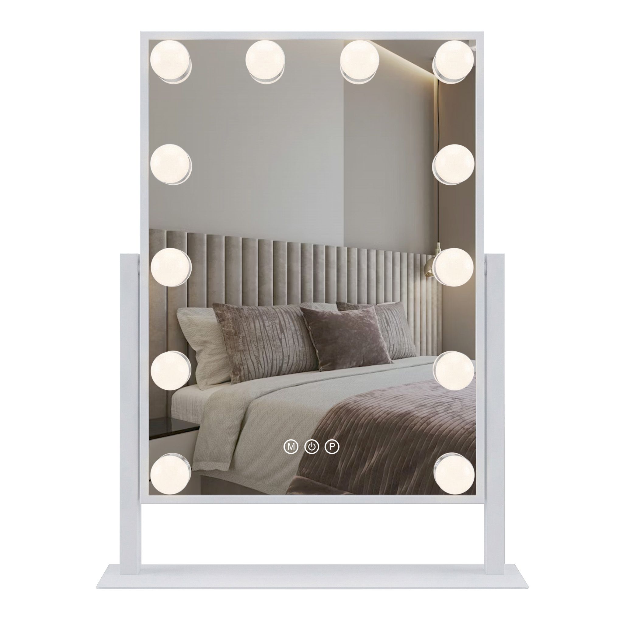 Ogledalo LED HOLLYWOOD White 30x40