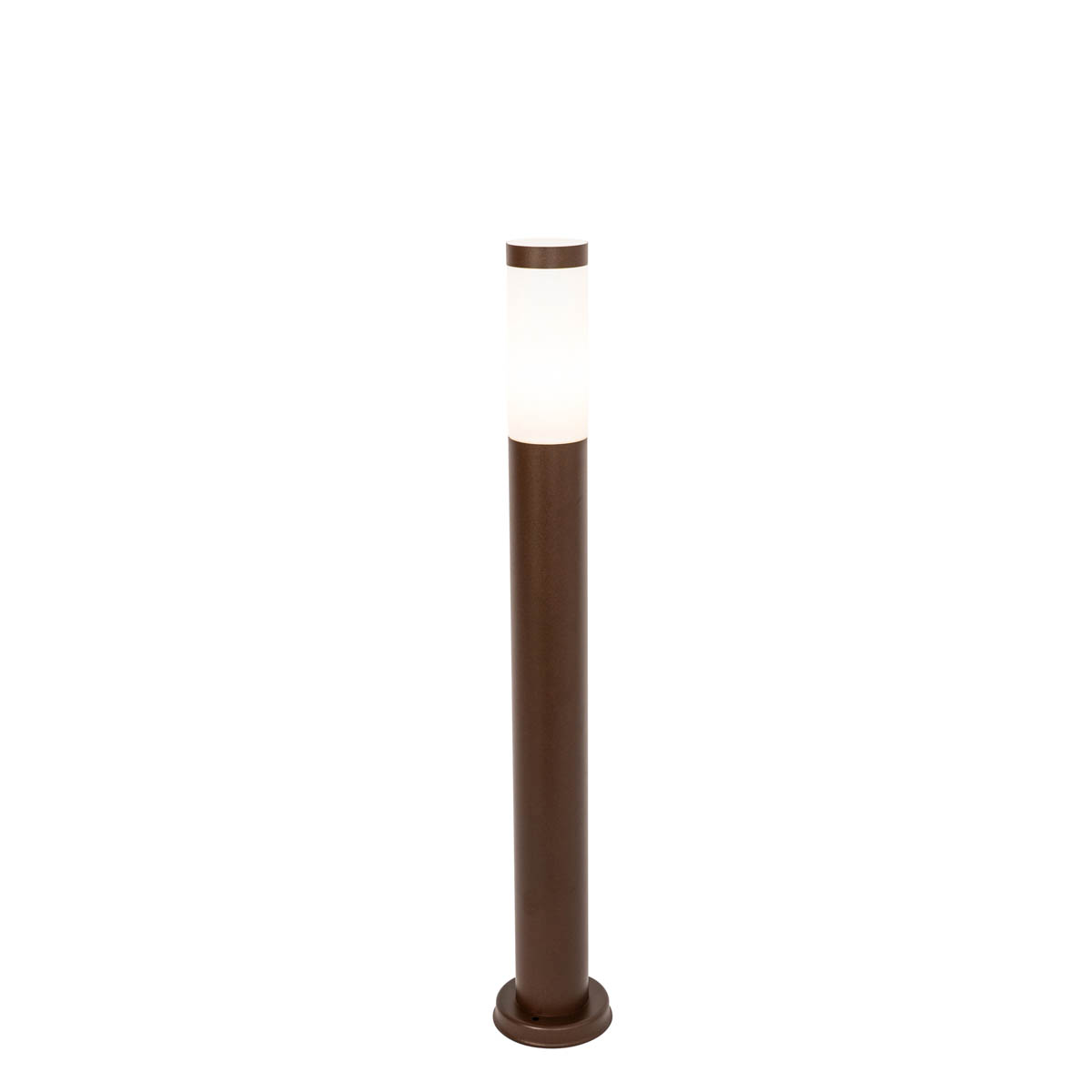 Stup vanjske svjetiljke hrđavo smeđi s opalom 80 cm IP44 - Rox