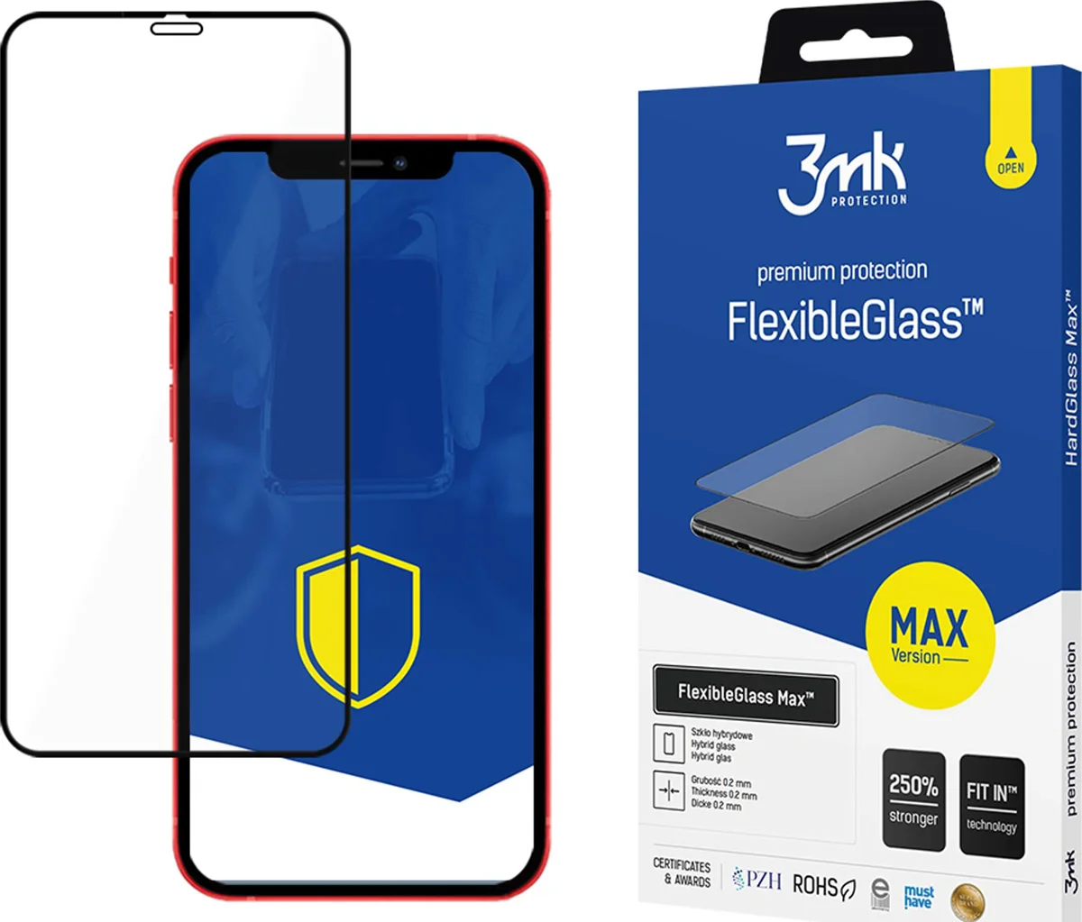 Zaštitno staklo 3MK Apple iPhone 12 Pro Max Black - 3mk FlexibleGlass Max