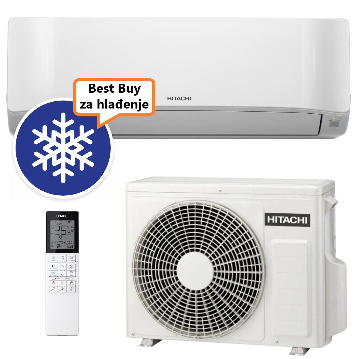 Hitachi Klima Uređaj 3,5Kw Rak-Dj35Rhae/Rac-Dj35Whae  R-32
