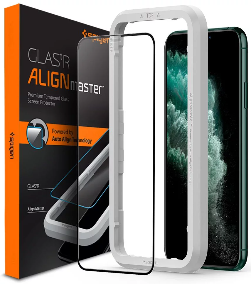 Zaštitno staklo SPIGEN ALM GLASS FC IPHONE 11 PRO MAX BLACK (AGL00098)