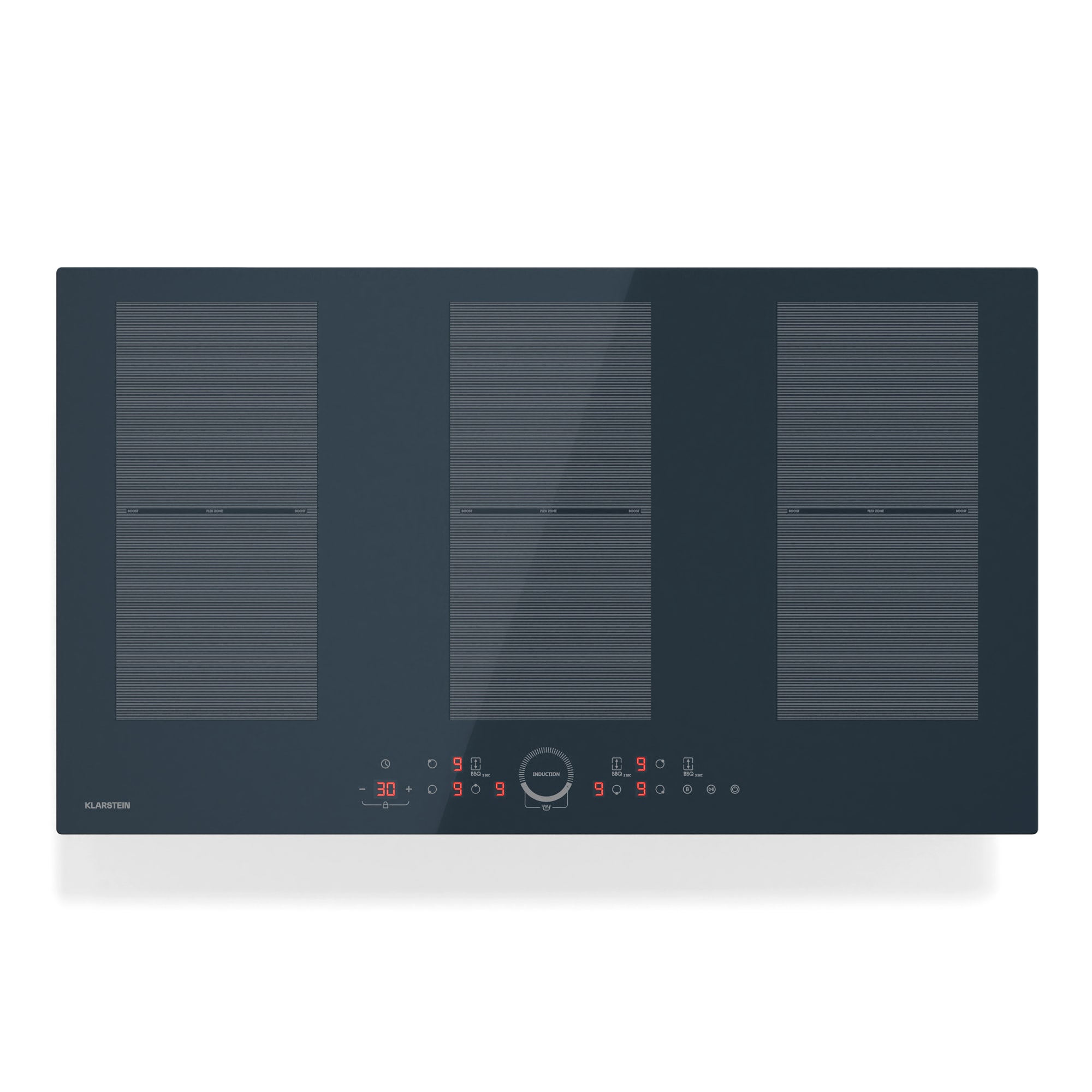 Klarstein Delicatessa 90 Full Flex ugradbena indukcijska ploča, 7500 W, Flexi zona, Booster, Indukcija