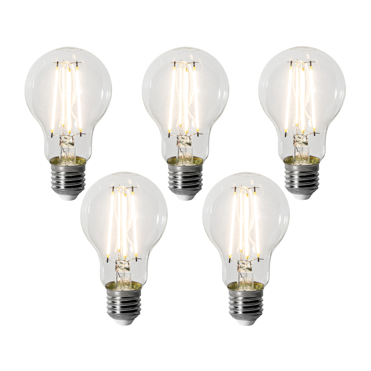 Set od 5 E27 prigušivih LED žarulja A60 8W 900 lm 3000K