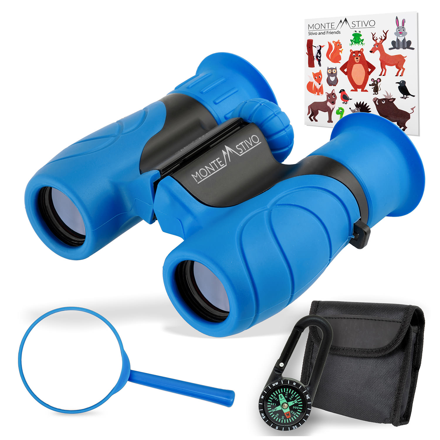 Monte Stivo Norsjo, set s dječjim dalekozorom, 8x uvećanjem, povećalom, kompasom, torbom