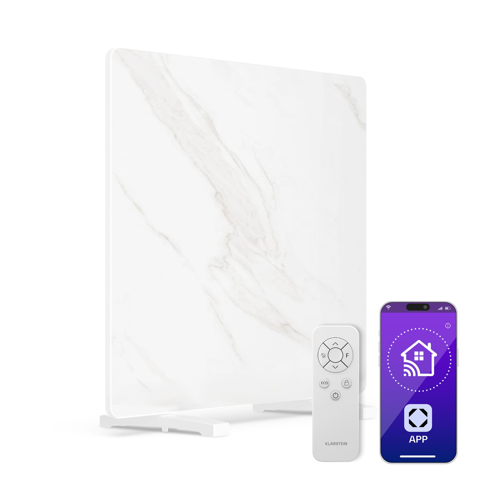 Klarstein MarmoHeat infracrvena ploča | 420 W | 6 - 12 m² | mramorni dizajn | 70 cm x 63 cm