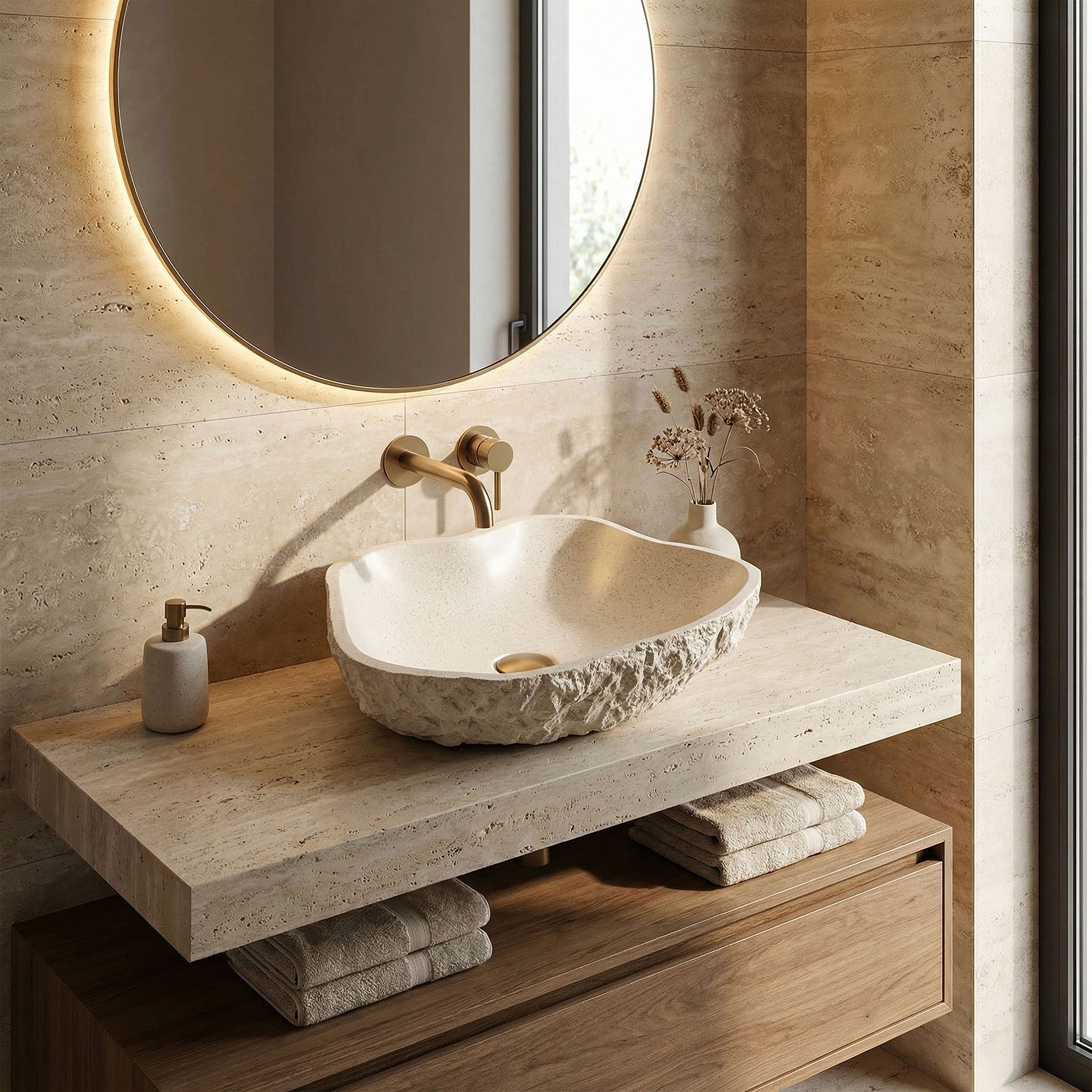 Nadgradni umivaonik Isla Warm Beige