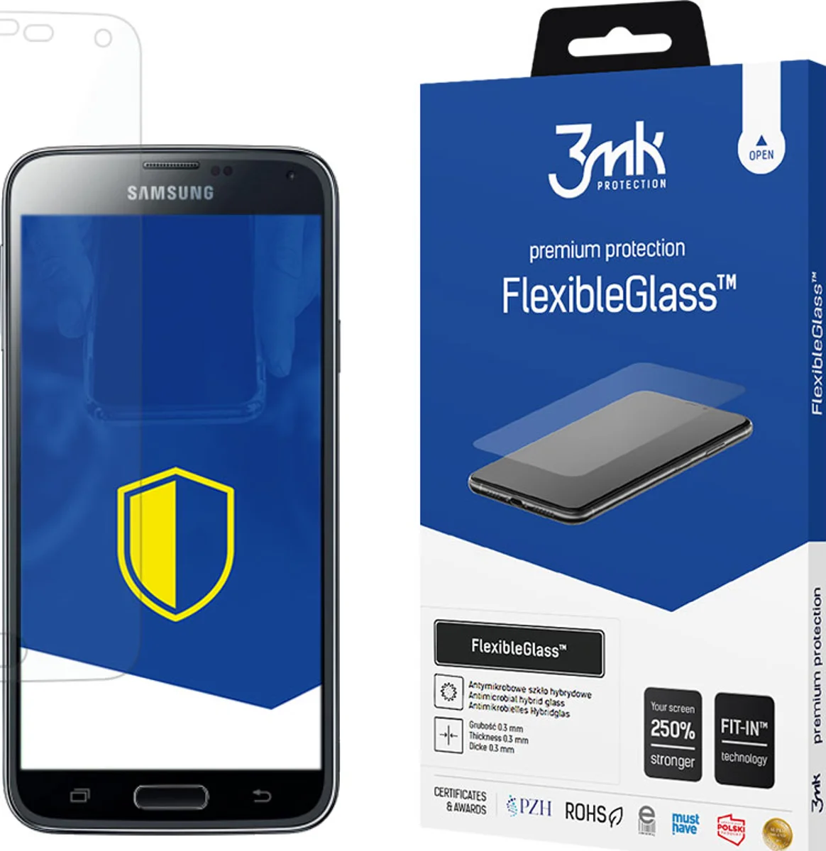 Zaštitno staklo 3MK FlexibleGlass Samsung G900 S5 Hybrid Glass