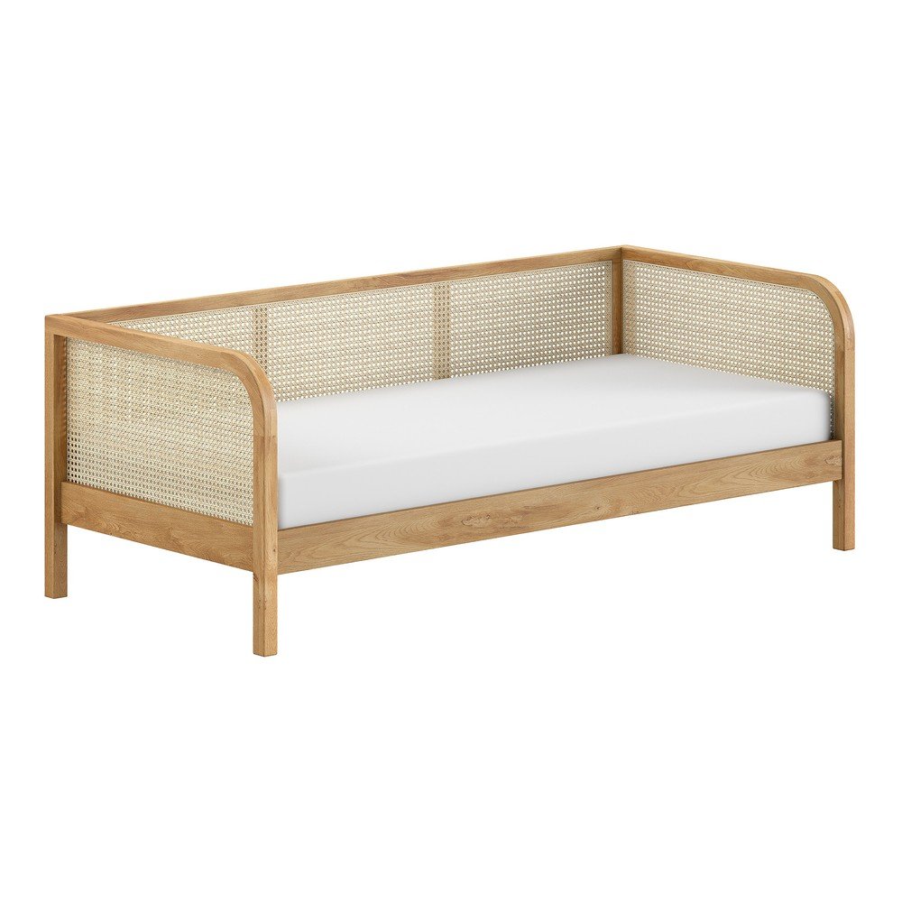 Krevet od punog hrasta s podnicom 90x200 cm u prirodnoj boji Olive Captain Rotan – Vipack