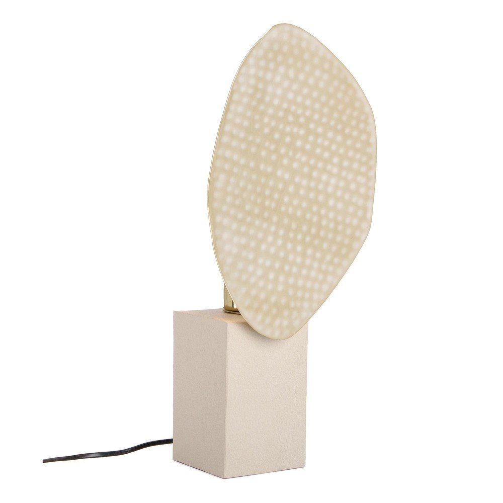 Bež metalna stolna lampa s metalnim sjenilom (visina 46 cm) Neev – Bizzotto