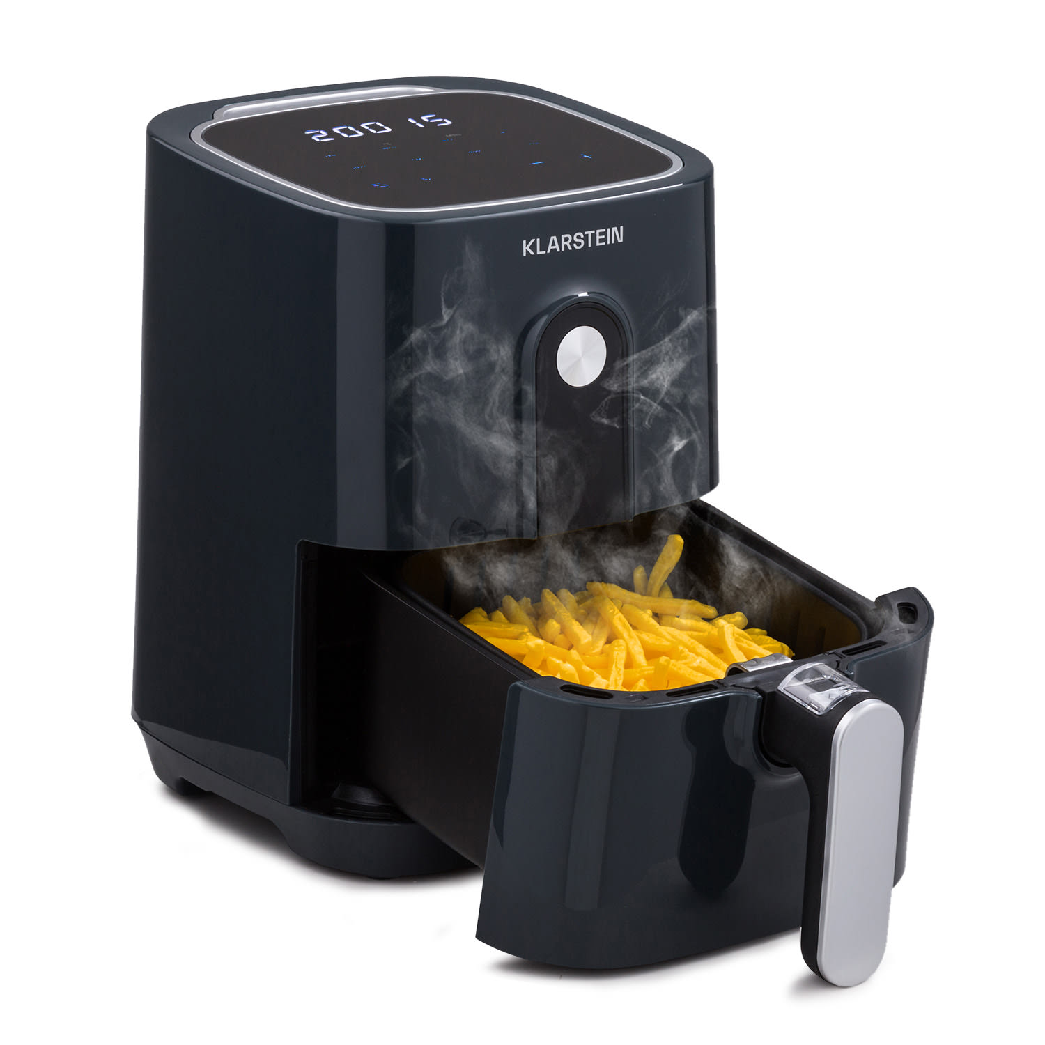 Klarstein Crisp-Pro, friteza na topli zrak, 1400W, 2,8 litara, 8 programa, timer, nehrđajući čelik