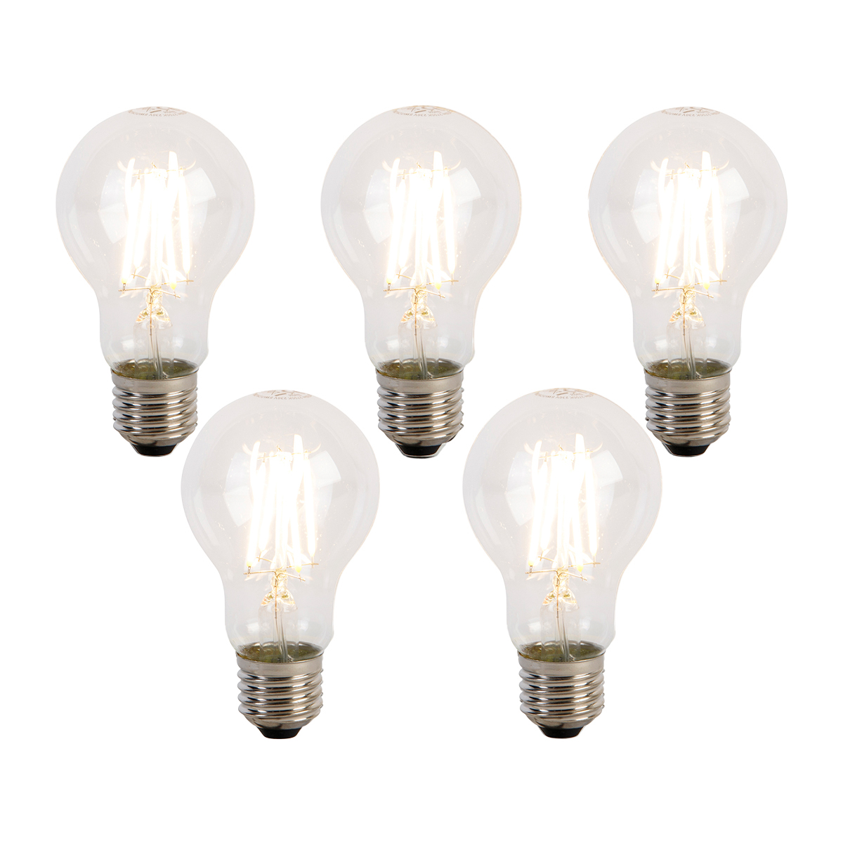 Set od 5 E27 LED žarulja s 3 stupnja prigušivanja A60 5W 700 lm 2700K