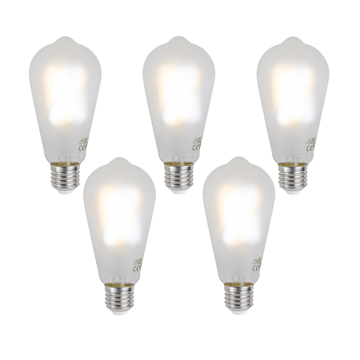 Set od 5 Smart E27 Prigušne LED žarulje ST64 Mat 7W 806 lm 2700-6500K