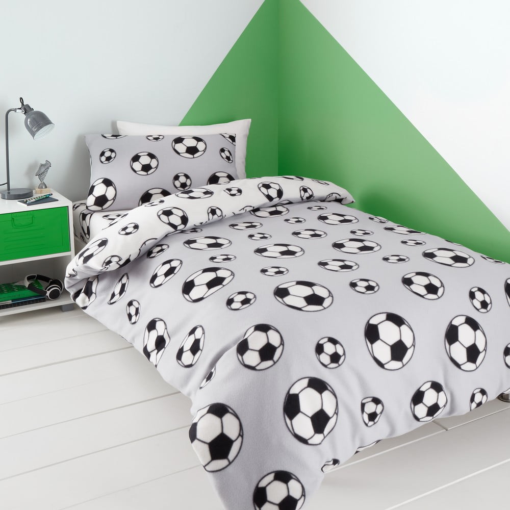 Flanelska dječja posteljina za dječji krevetić 120x150 cm Football – Catherine Lansfield
