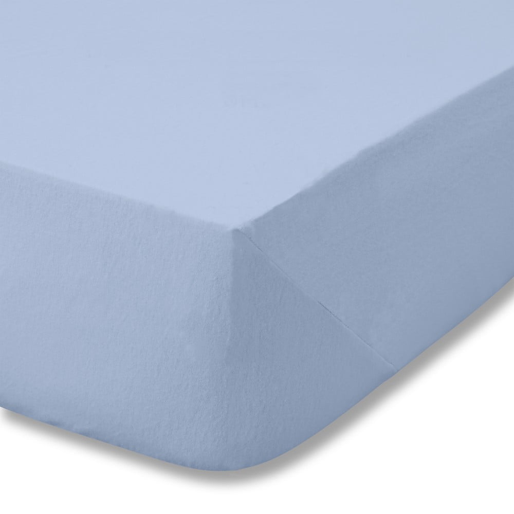 Svijetlo plava flanelska plahta s gumom 135x190 cm Brushed – Catherine Lansfield