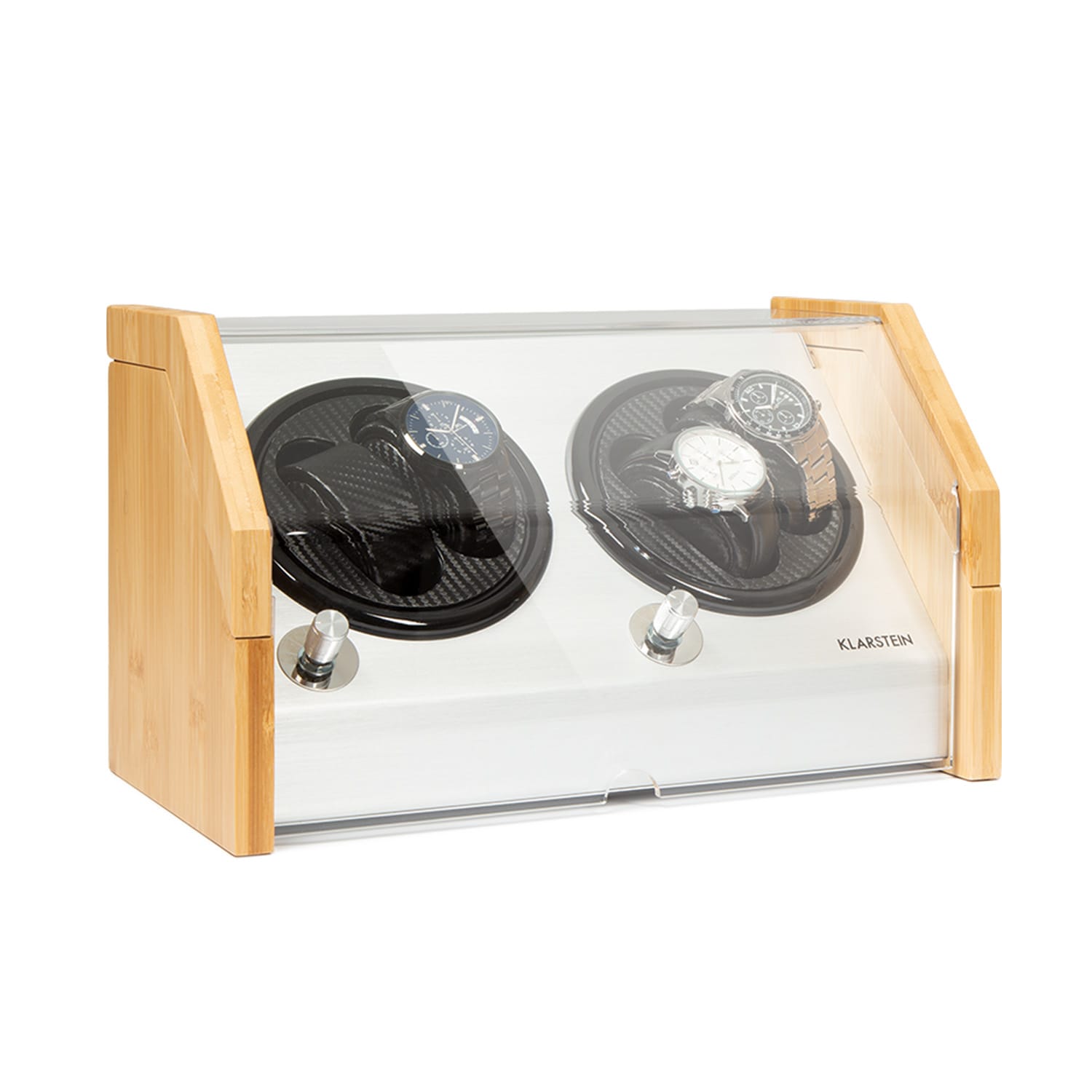 Klarstein Garonne 4, navijač satova, 2 gramofona, za 4 satova, 3 brzine, 4 načina rada, bambus