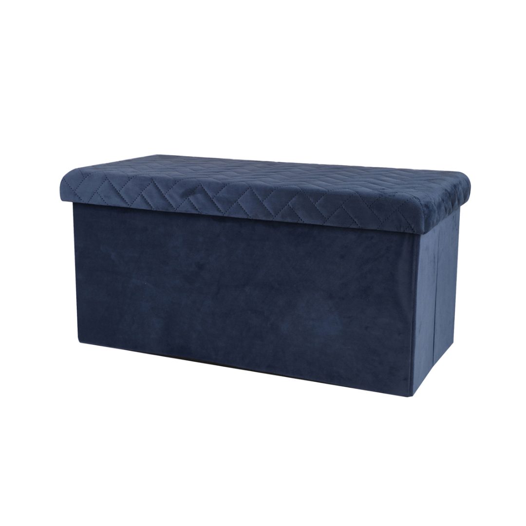 Sklopivi tabure s spremnikom-MORNARSKO PLAVA