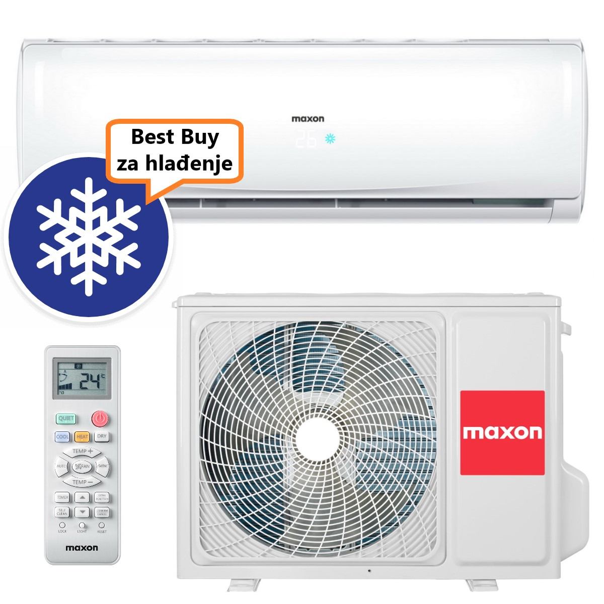 Maxon Klima Uređaj 3,2Kw Mxi-12He013I/Mxo-12He013I