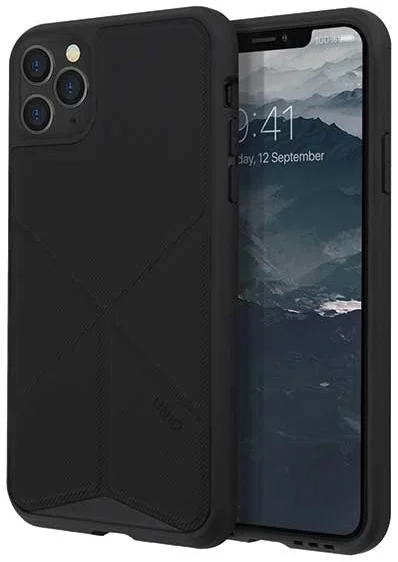 Maska UNIQ  iPhone 11 Pro Max ebony black (UNIQ-IP6.5HYB(2019)-TRSFBLK)