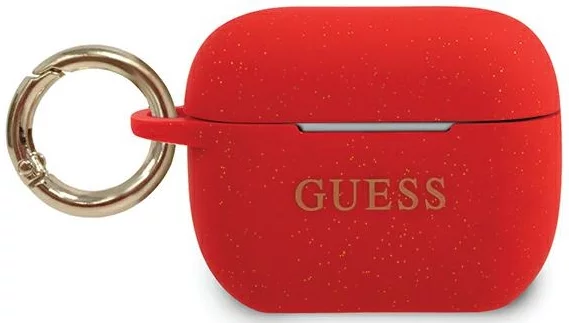 Maska Guess GUACAPSILGLRE AirPods Pro cover red Silicone Glitter (GUACAPSILGLRE)