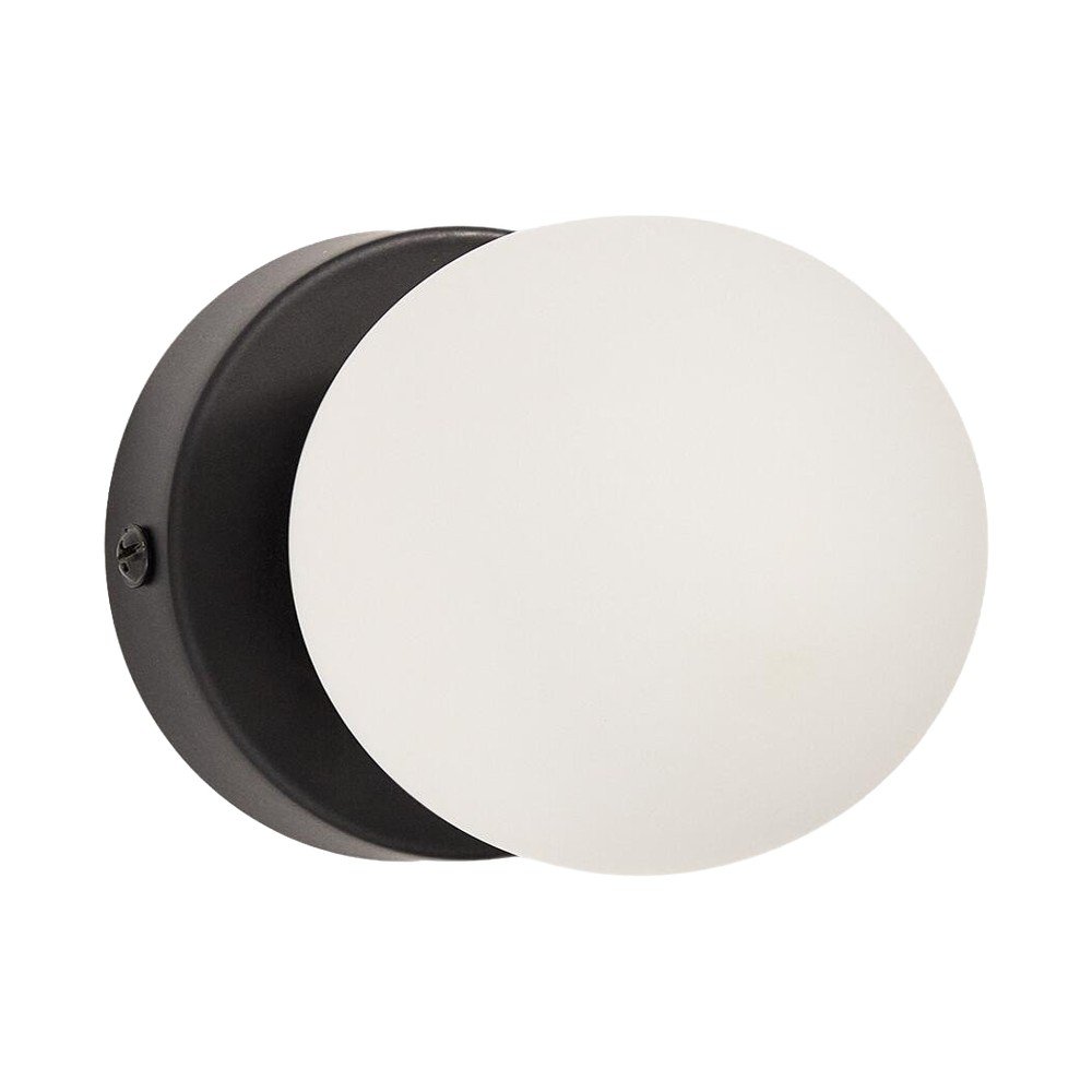 Bijela/crna metalna zidna lampa ø 8 cm Brisia – Kave Home