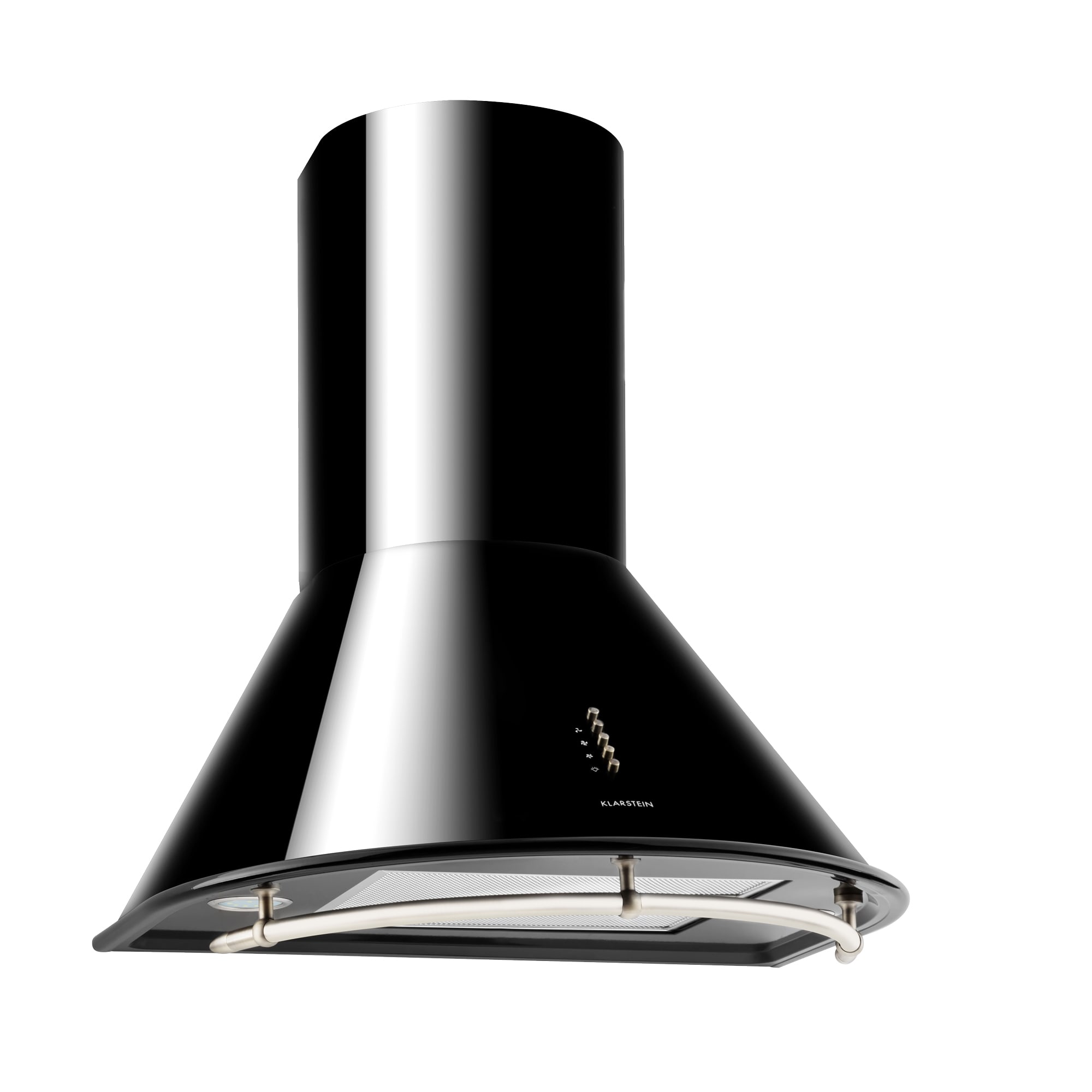 Klarstein Lumio Neo, CRNI, 60 CM, 610 M3/H, RETRO USISAVAČ PARA ZA DIMNJAK