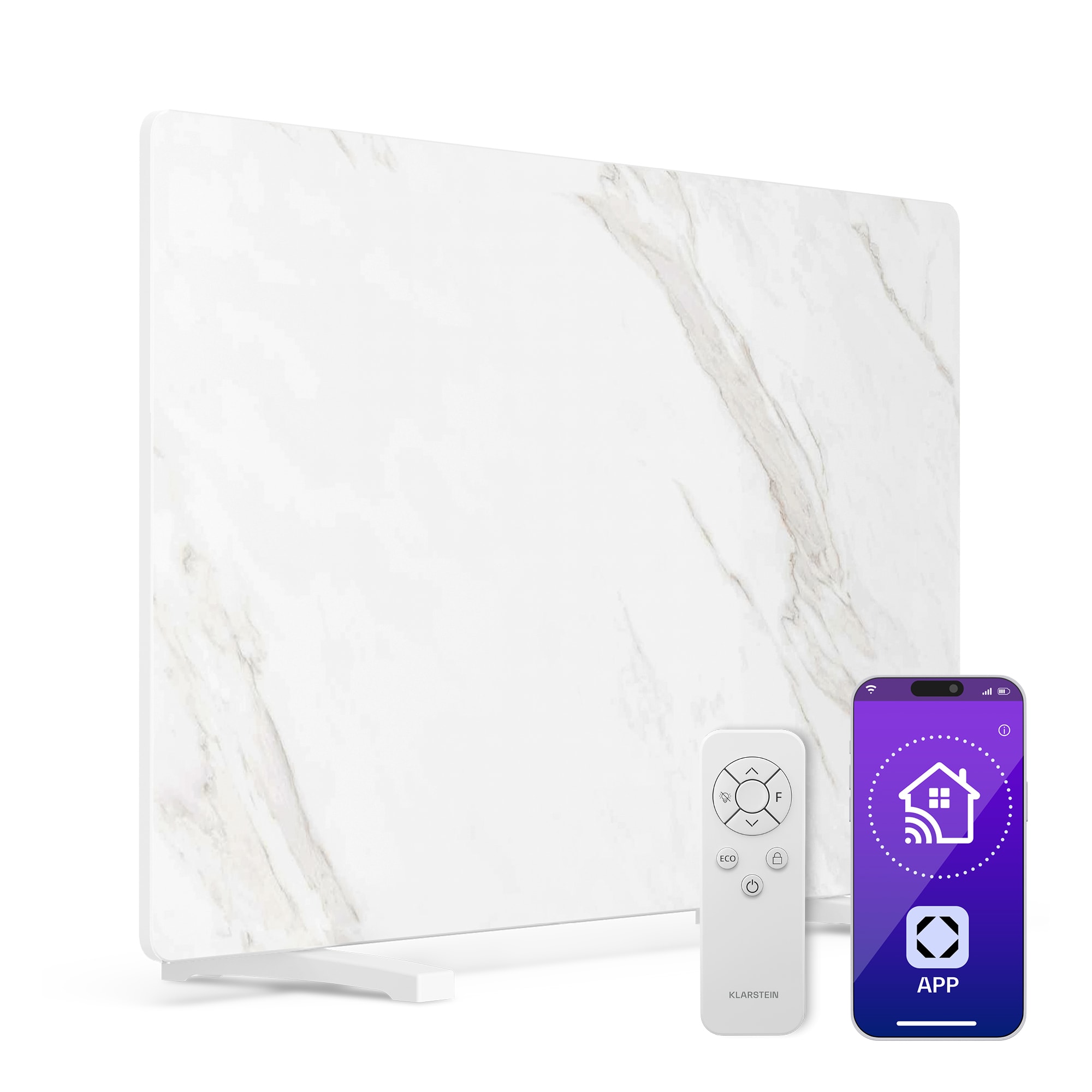Klarstein MarmoHeat infracrvena ploča | 600 W | 5 - 9 m² | mramorni dizajn | 70 cm x 100 cm