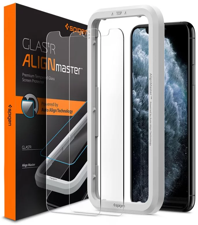 Zaštitno staklo SPIGEN - Apple iPhone 11 PRO, Screen Protector ALM GLAS.tR SLIM 2-pack, Clear (AGL00109)