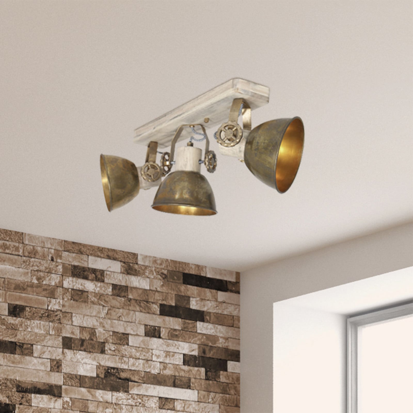 Stropni spot Gearwood, bronca s 3 žarulje