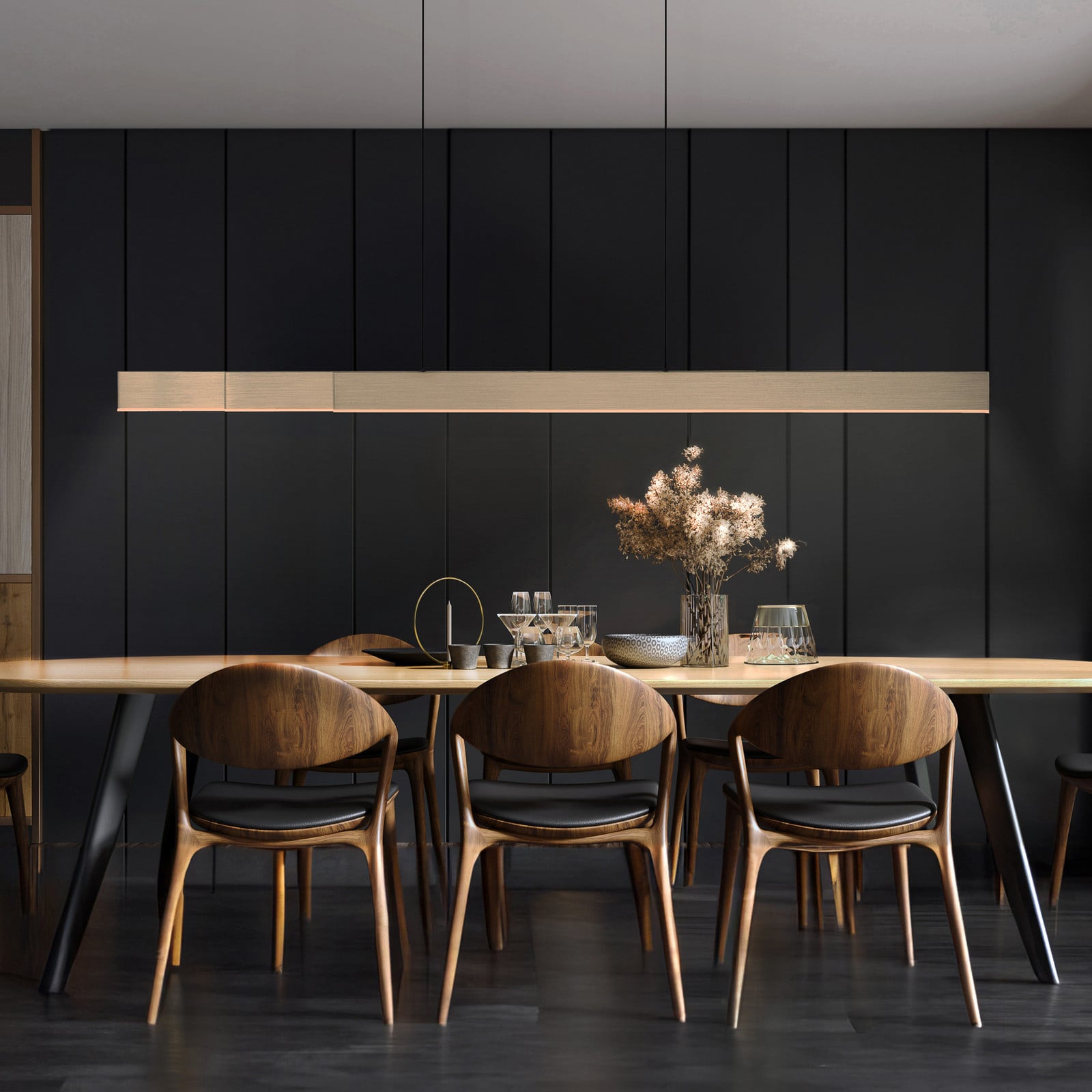 PURE LED viseća svjetiljka Moto-Rise, mat mesing, aluminij CCT