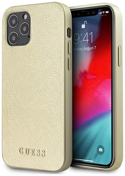 Maska Guess GUHCP12LIGLGO iPhone 12 Pro Max 6,7" gold hardcase Iridescent (GUHCP12LIGLGO)