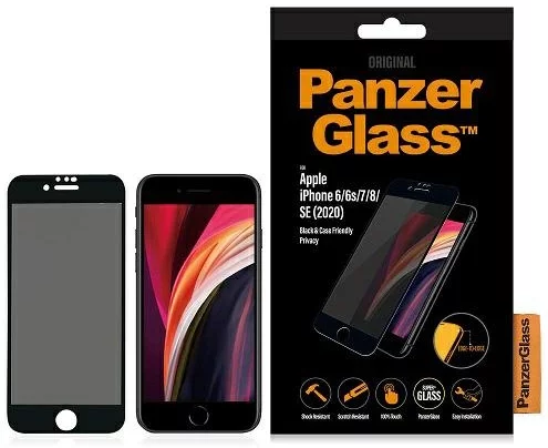 Maska PanzerGlass E2E Super+ iPhone 6/6s/7/8 /SE 2020 Case Friendly Privacy czarny/black (P2679)