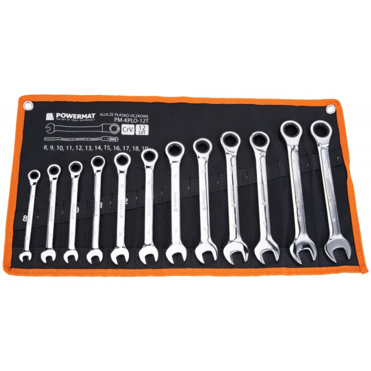 Set kombiniranih ključeva s čegrtaljkom  PM-KPLO-12T