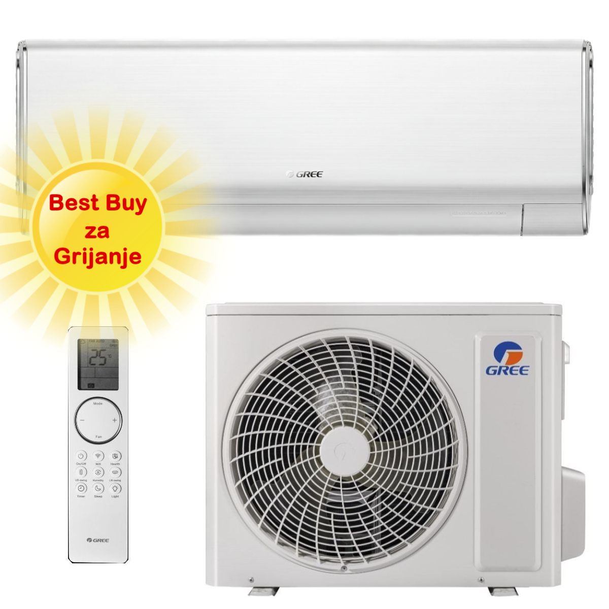 Gree Klima Uređaj 3,5Kw Gwh12Bccxd/Gwh12Awcxd