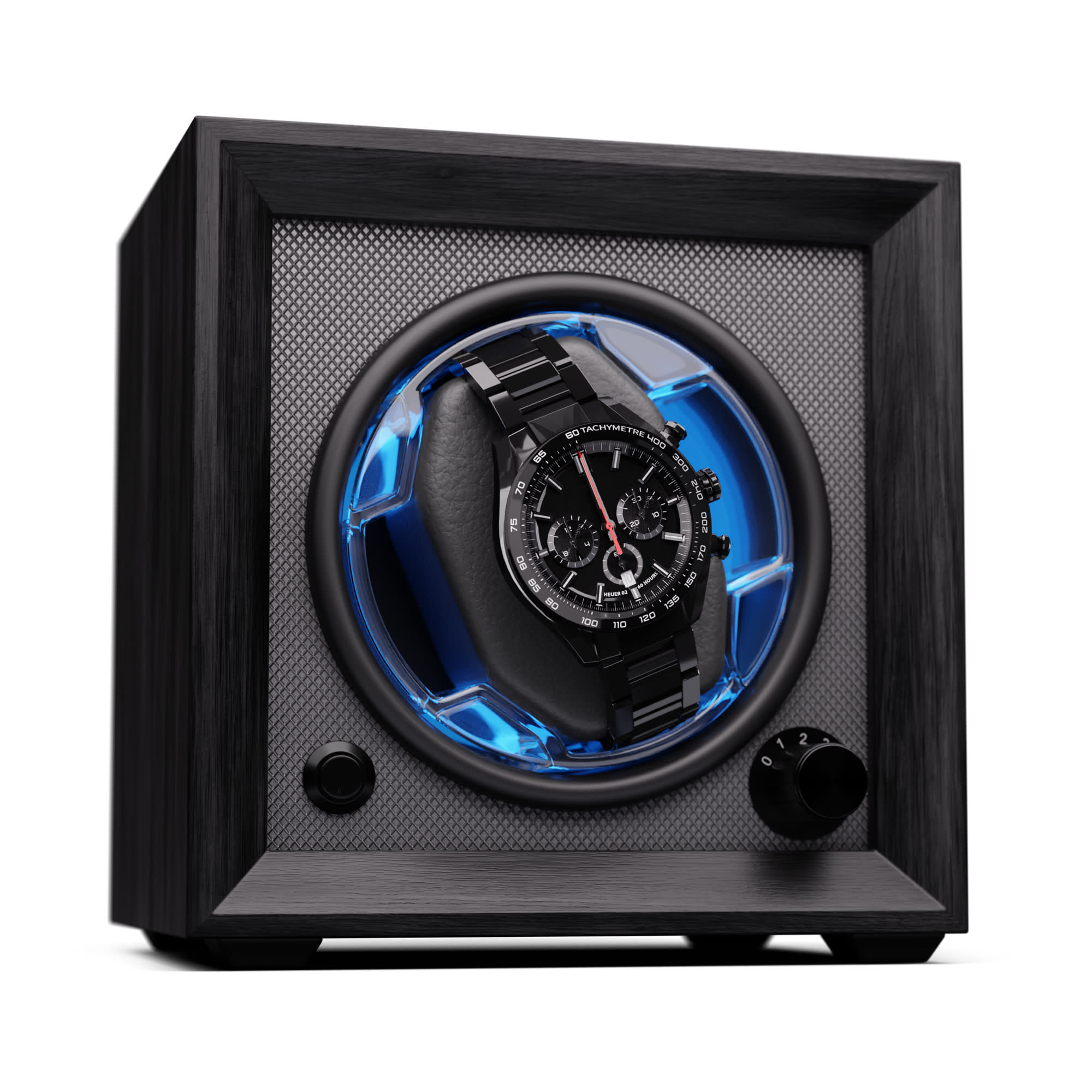 Klarstein Brienz 1, navijač za sat, 1 sat, 4 moda, drveni izgled, plavo unutarnje osvjetljenje