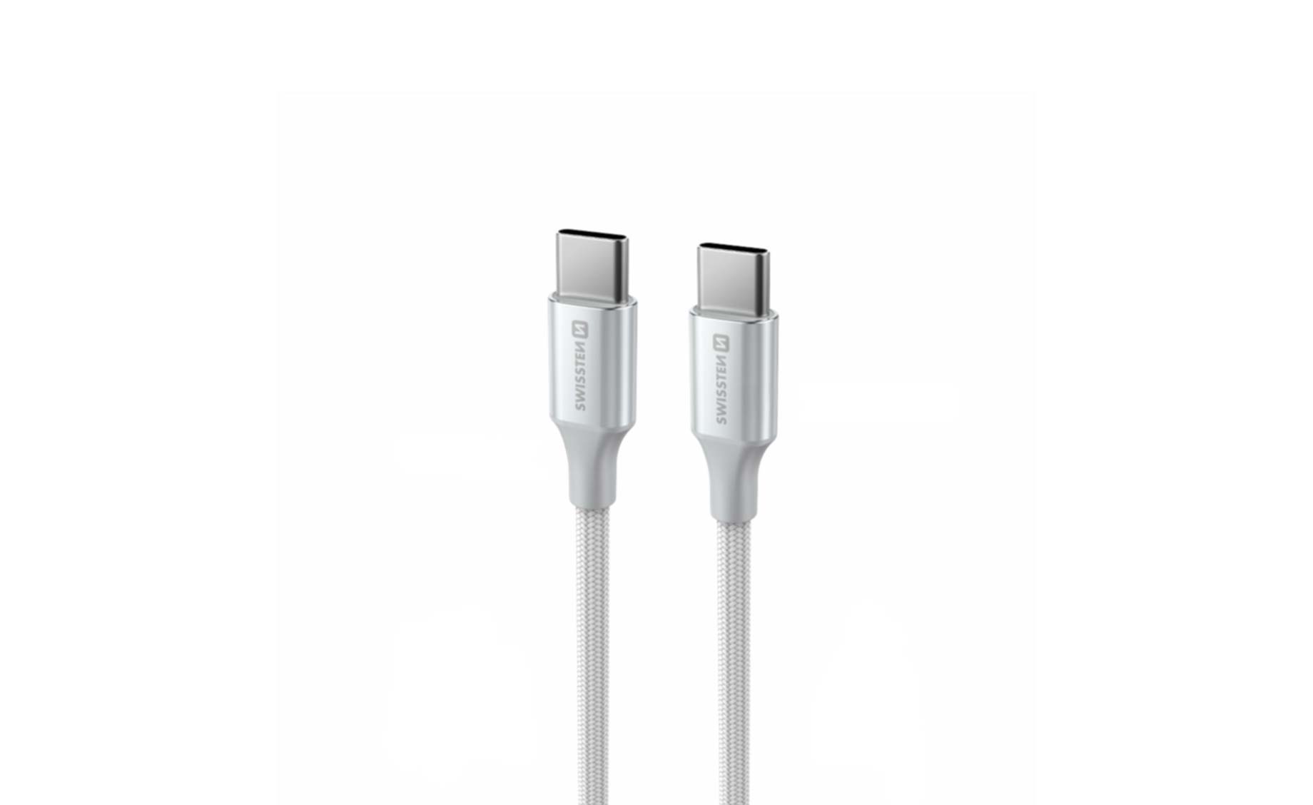 Swissten SWT 71528204 USB-C/USB-C kabel , 1.5m , bijelo-srebrni
