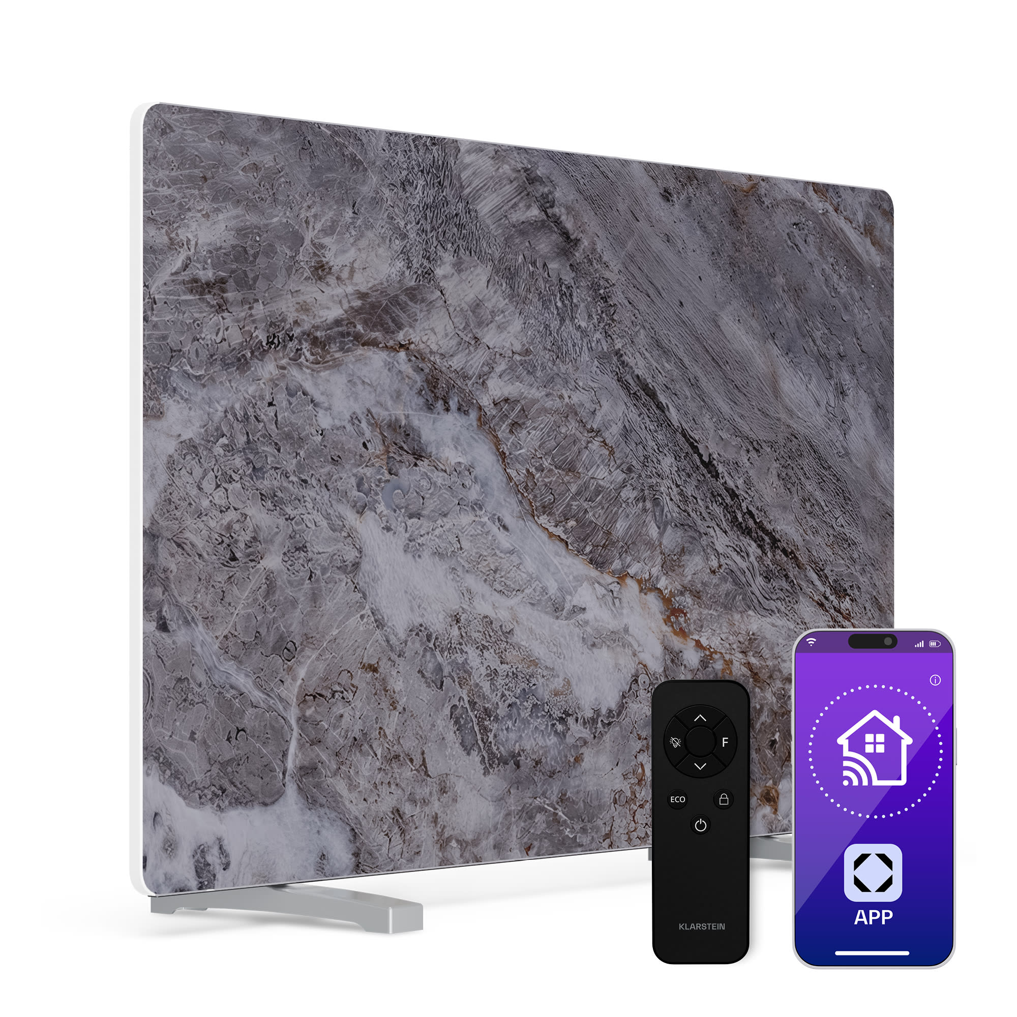 Klarstein MarmoHeat infracrvena ploča | 600 W | 5 - 9 m² | mramorni dizajn | 70 cm x 100 cm