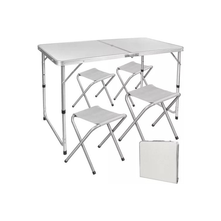 Set za kampiranje od stola i 4 stolice