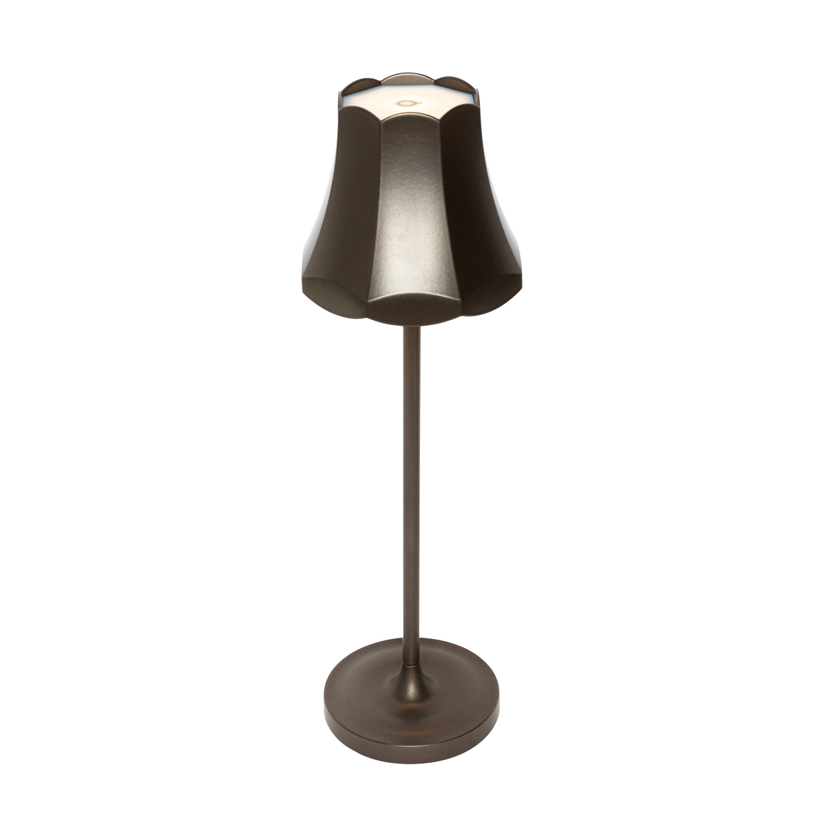 Retro stolna lampa tamno brončana punjiva IP44 - Granny